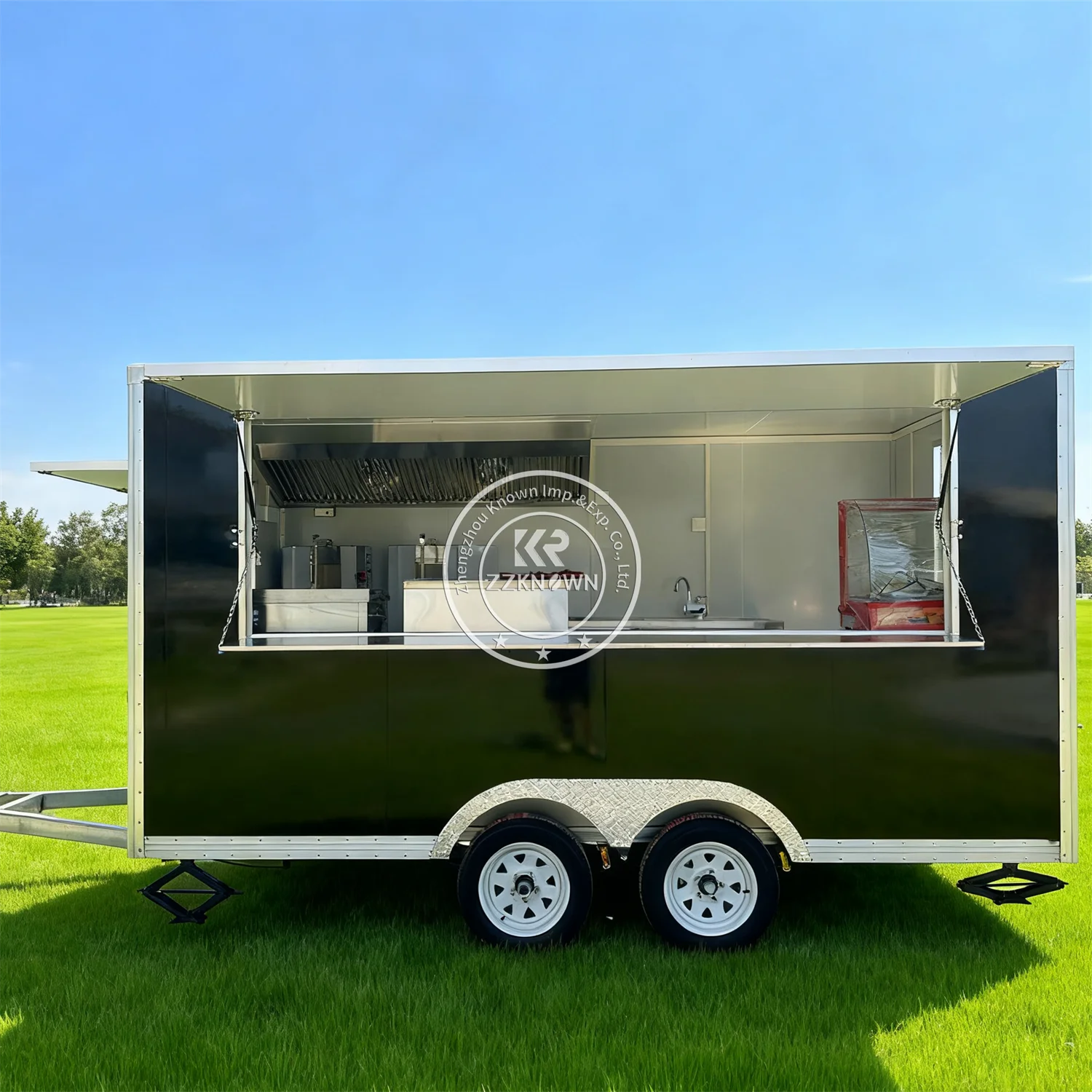 

Concession Food Trailer With Full Kitchen Equipments Custom Street Bbq Food Truck Ice Cream Cart Mobile Bar Trailer For Sale