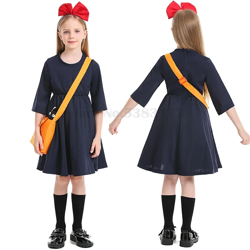 Halloween Witch Role Play Bag Outfit Kids Kiki Delivery Service Cosplay Costume Girls Lolita Dress Kawaii Minimalist Fancy Dress