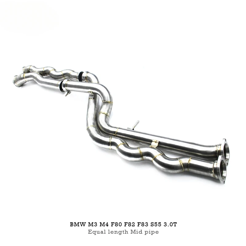 High quality Factory outlet Equal length Mid pipe For M3/M4 F80 F82 F83 S55 3.0T 2014-2019 Performance Exhaust Downpipe