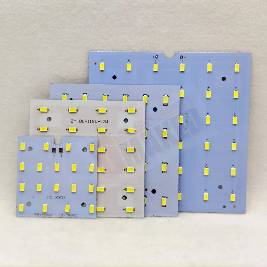 10pcs 6W 9W 12W 18W led ceiling light, led pcb with 5730 for bulb light, aluminum plate base with smd5730 chip