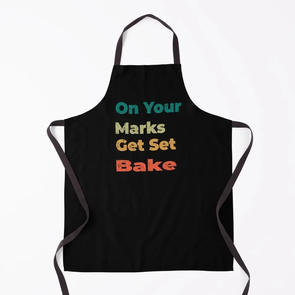 

on your marks get set bake Apron men Women's Home Clothes Waterproof Apron