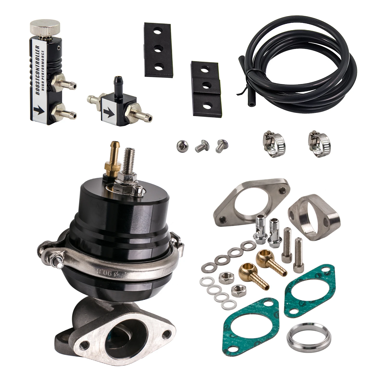 338mm Turbo External Wastegate w/ Spring + Boost Controller Kit 30 PSI Adjustable