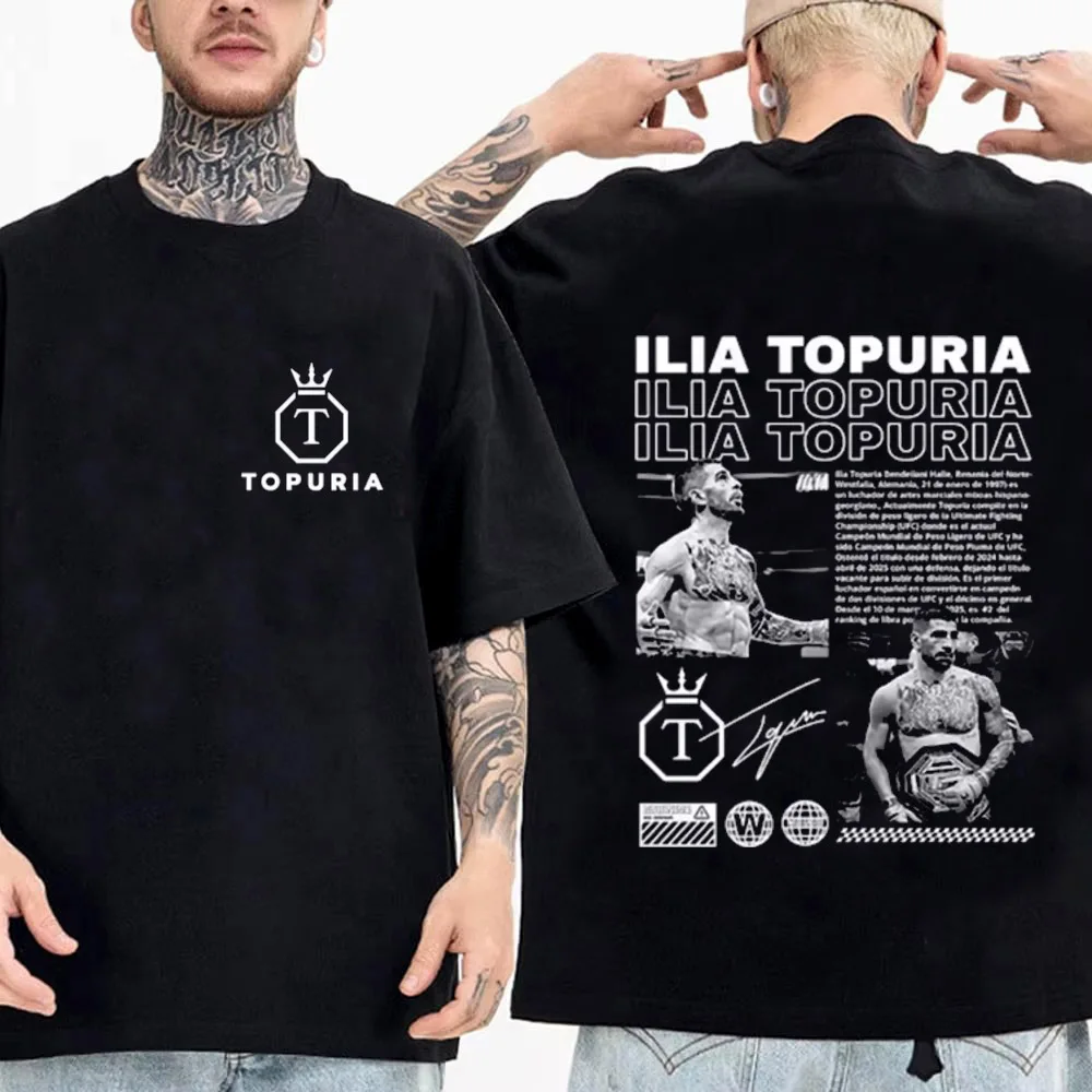 El Matador Ilia Topuria Vintage Graphic T Shirt Men's Clothing Fashion High Quality Cotton T Shirts Summer Tops Comfort T-shirt