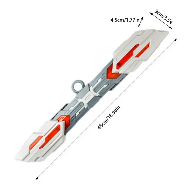 ของเล่นดาบกล้องส่องทางไกลแบบสองหัวมีดประสาทสัมผัสแบบ Type-C มีดชาร์จของเล่นสำหรับคอสเพลย์ความคิดสร้างสรรค์