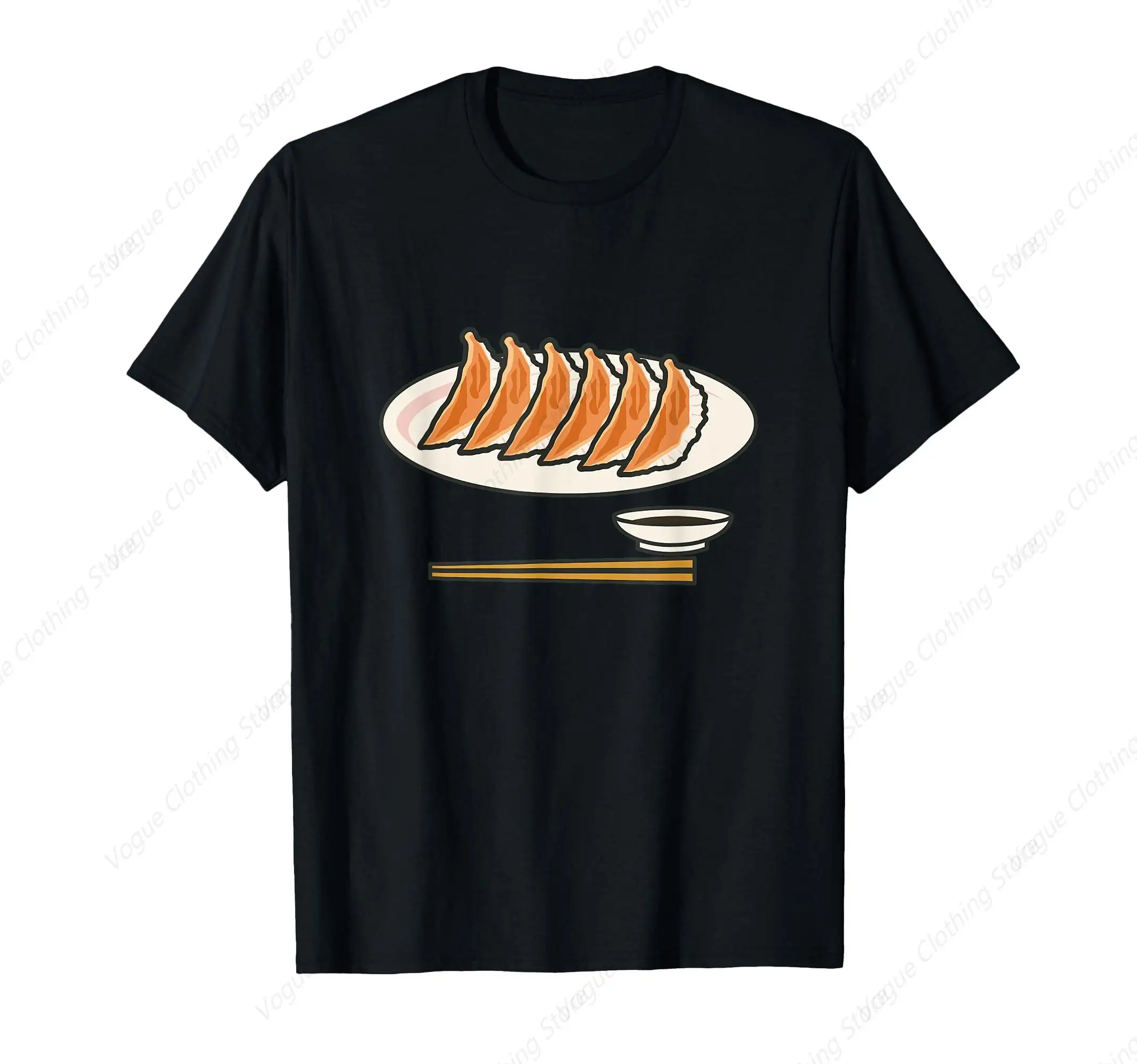 Gyoza Dumplings Japanisches Essen T-Shirt, vorherrschendes T-Shirt, modisch, kurze Ärmel, Sport, Freizeit, weiche Oberteile