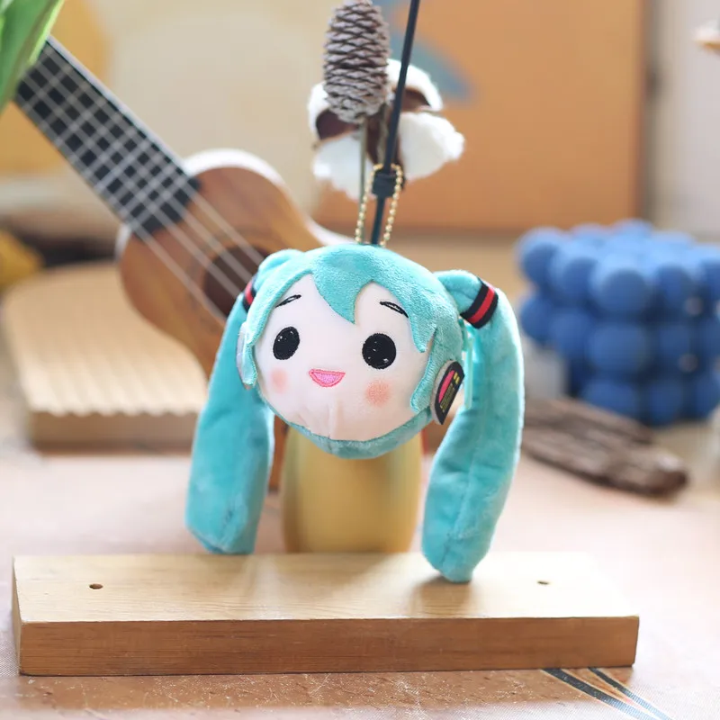 New Anime Hatsune Miku Q Version Cotton keychain Backpack pendant decoration Mobile phone decoration Doll Toys Gifts