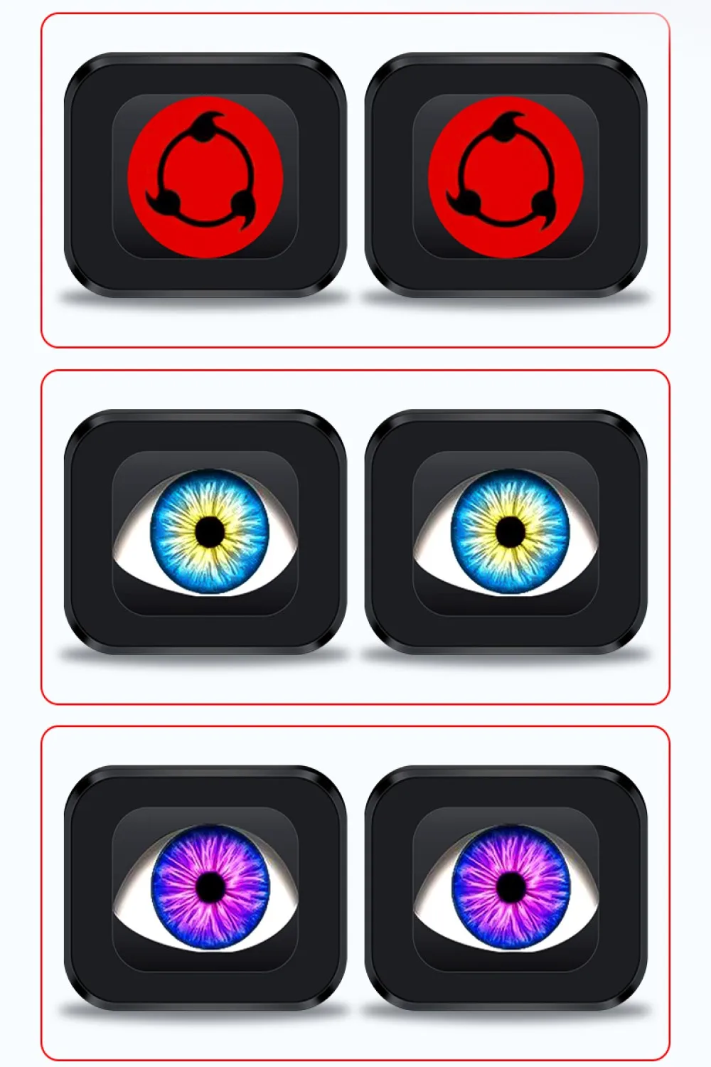 Dynamic Devil Eye Light 6 Modes 12-36V 3D Motorcycle Decorative Lights  Rearview Mirror Demon Eye Motorbike Retrofit Kits.