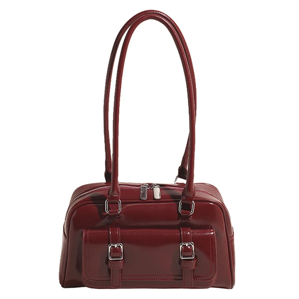 

Бостонская большая сумка из искусственной кожи, однотонная женская сумка на плечо с несколькими карманами, сумка для подмышек, сумка для работы, путешествий