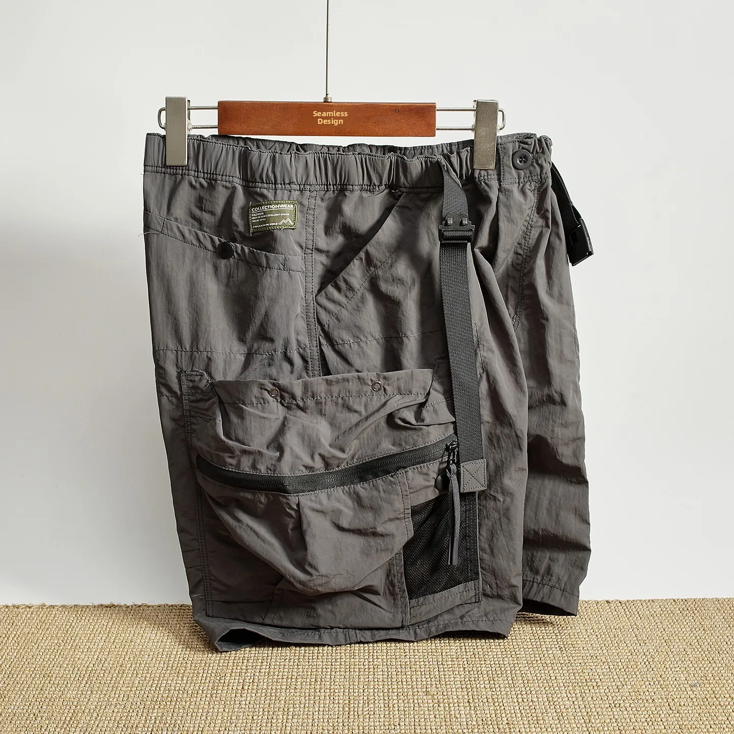 

Men's Outdoor Workwear Shorts Casual Breathable Multi-Pocket Quick Dry Loose Fit Five-Quarter Length Polyester Fiber Shorts
