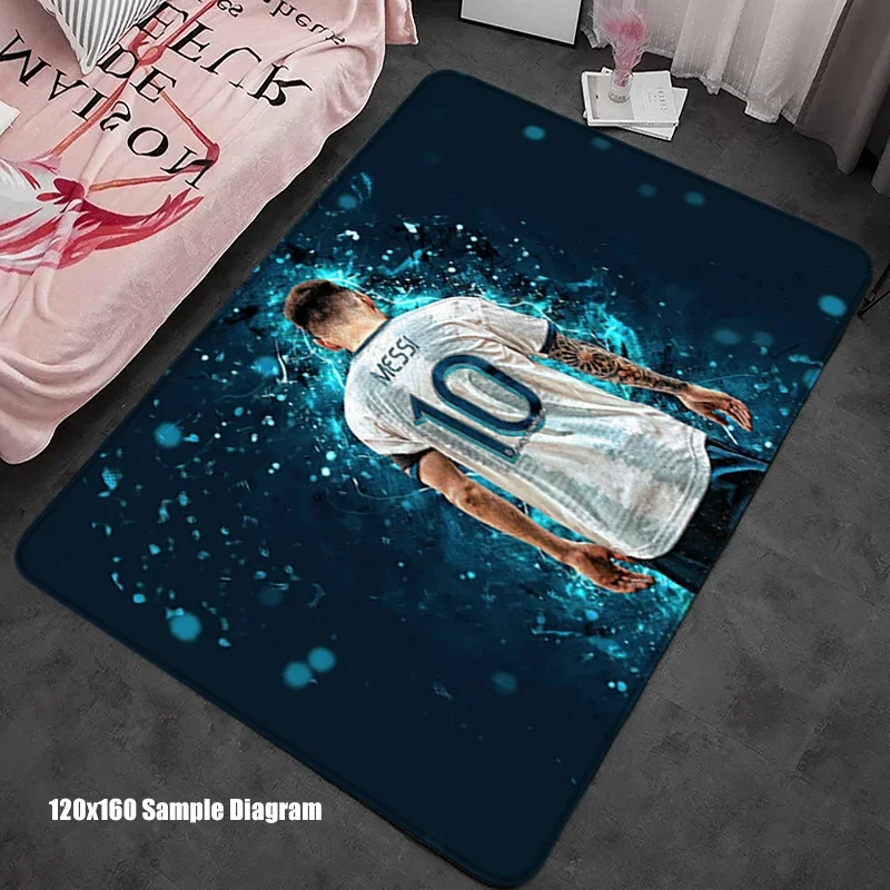 Living Room Carpet B-Messi Rug Foot Carpets Entrance Doormat Soccer Rug Floor Mats Anti Slip Kids Bath Mat Kitchen Hallway De #