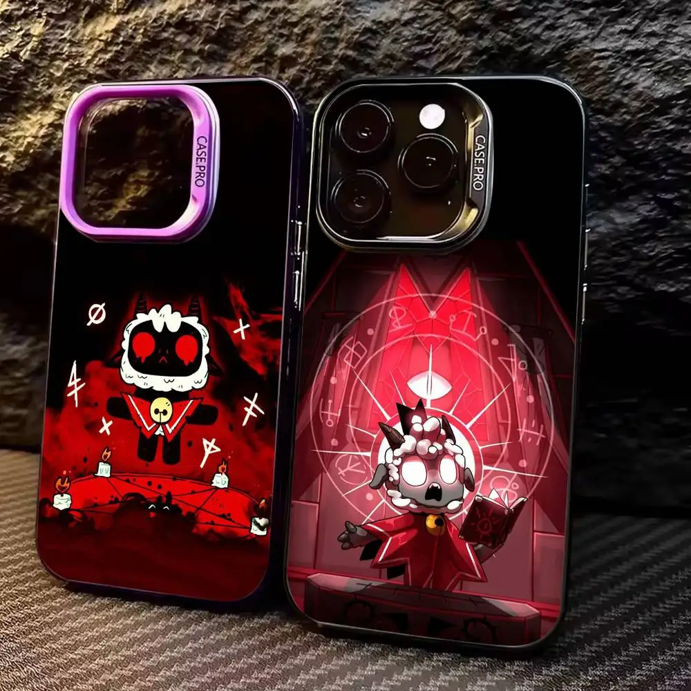 

C-Cult Of The L-Lamb Game Phone Case For iPhone17,16,15,14,13,12,11 Plus,Pro Max Colored Silver Plated Inside Cover