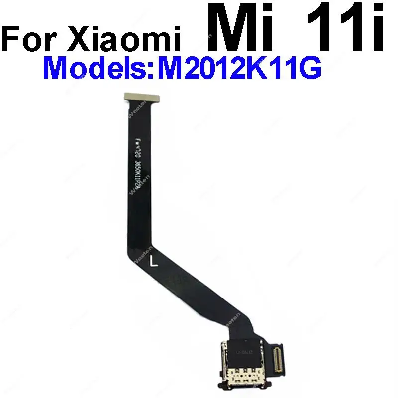 SIM Card Tray Reader Flex Cable For Xiaomi Mi 11 12 Lite Mi 11i Mi 11X Mi11X Pro SIM Card Tray Socket Slot Flex Cable Parts