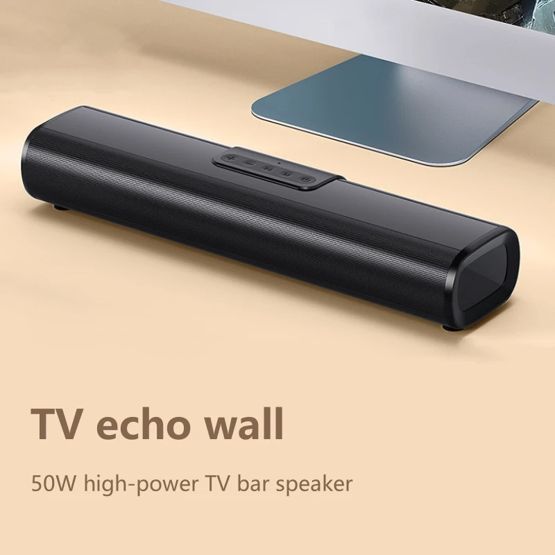

50W High-power Sound Bars Echo Wall Immersed Sound Deep Bass Home Theater System Loudspeaker Strip-type TV Bluetooth Speakers