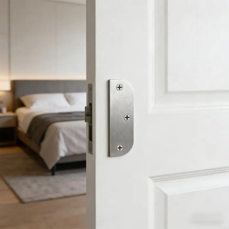  Rusts Proof Stainless Steel Door Hinges Fillers Door Hole Filler Plate Door Deadbolts Strikes Plate Cabinet Installation