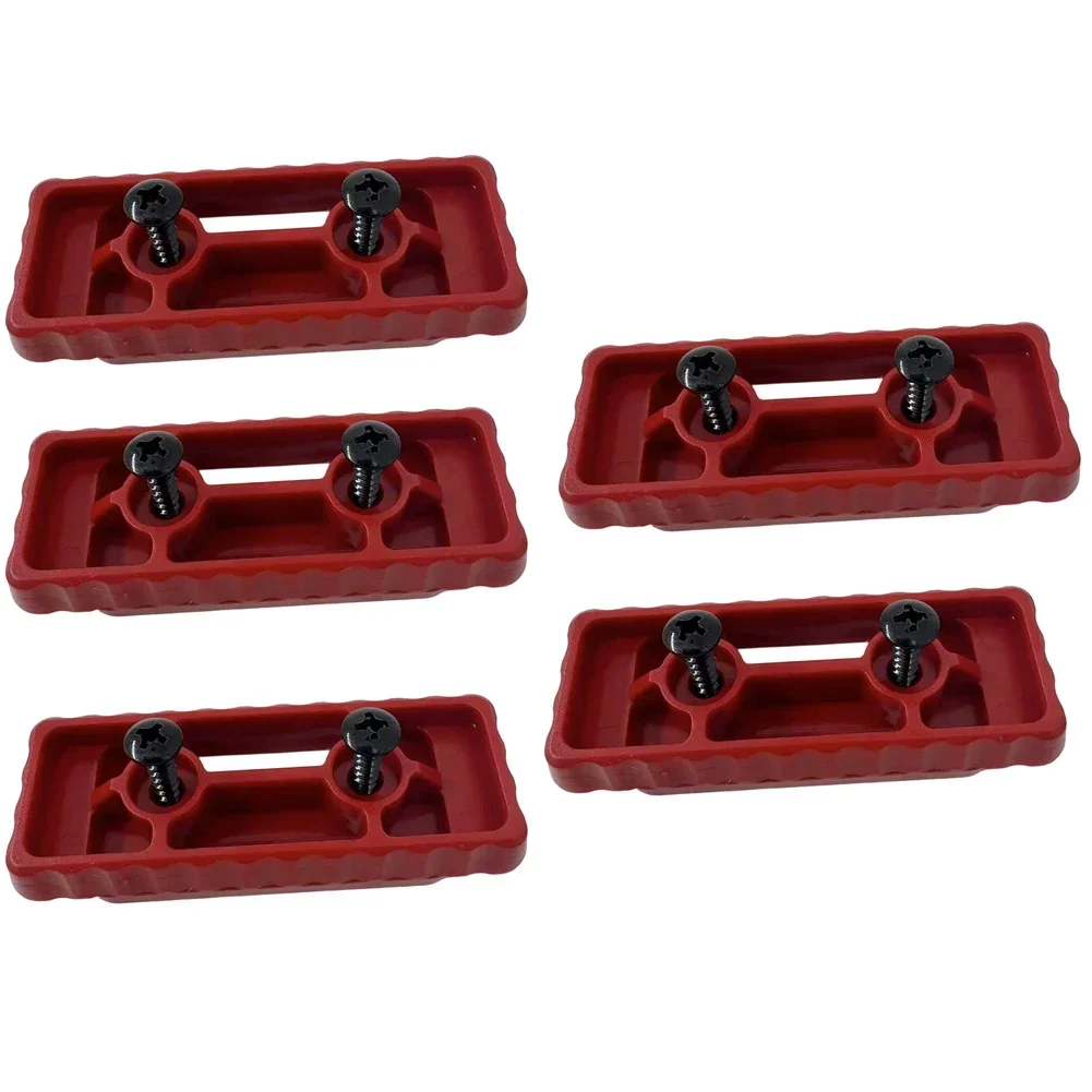 5 Pieces Mounting Feet for Packout Systems ABS Plastic Fixings to Secure Accessories with Screws or Glue for Durable Attachment