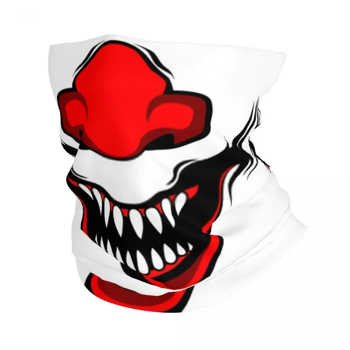 Evil Clown Teeth Bandana Neck Gaiter for Hiking Camping Men Women Wrap Scarf Creepy Smile Balaclava Warmer