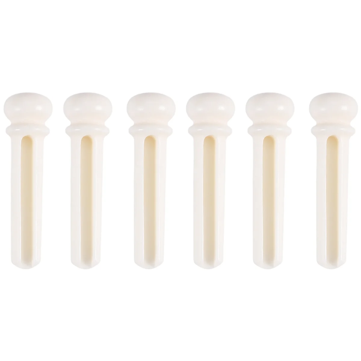 

6Pcs Real Bone Material Acoustic Guitar Bridge Pins With Pearl Shell Dot