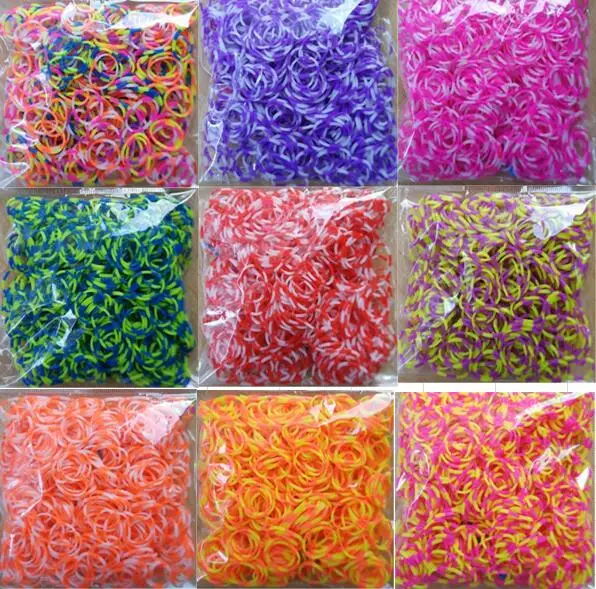 600pcs Loom Rubber Bands Bracelet for Kids or Hair Rubber Loom Bands Make Woven Bracelet Colorful DIY Toys Christmas 2022 Gift