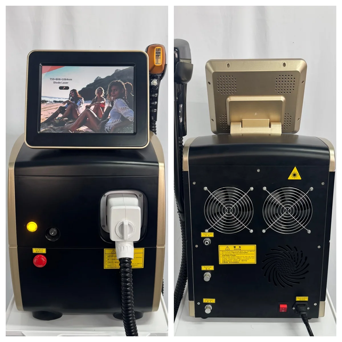 전문 다이오드 아이스 티타늄 레이저 제모기 휴대용 808 755 1064 알렉산드라이트 장치 3파장 영구 제모