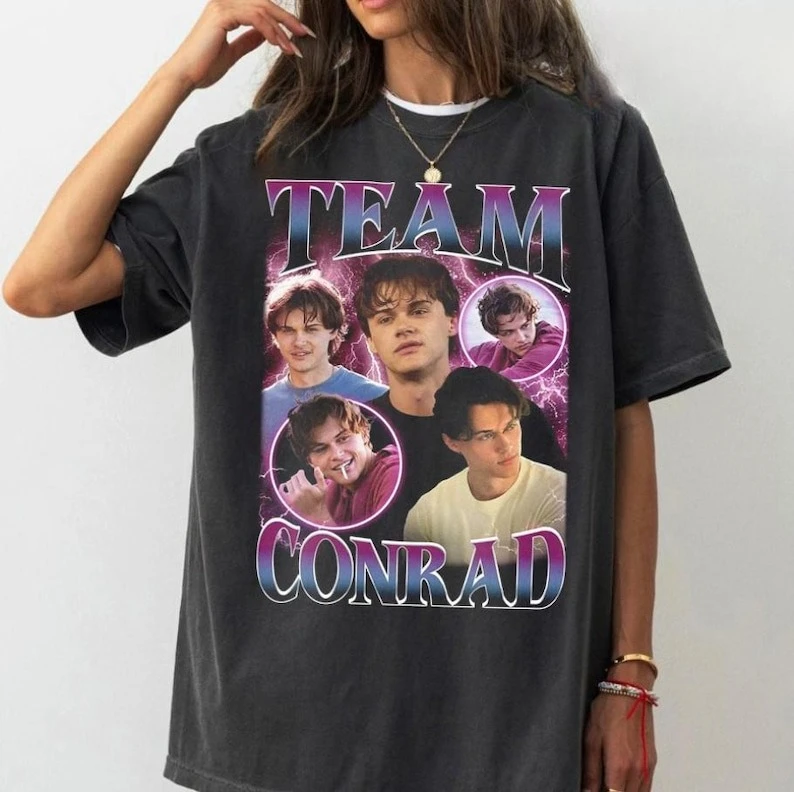 Team Conrad Cousins Beach Bootleg Cotton Shirt The Summer I Turned Pretty Shirts Love Conrad Fisher Vintage Tee Movie Y2k Tops