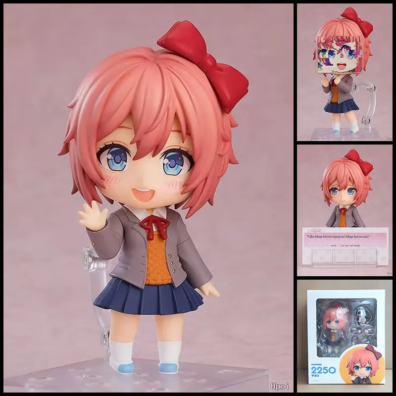 Doki Doki Literature Club Q Version Nendoroid Monika 1817 Yuri 2283 Sayori 2250 Natsuki 2077 Game Periphery Collectble Toy Gifts view 2