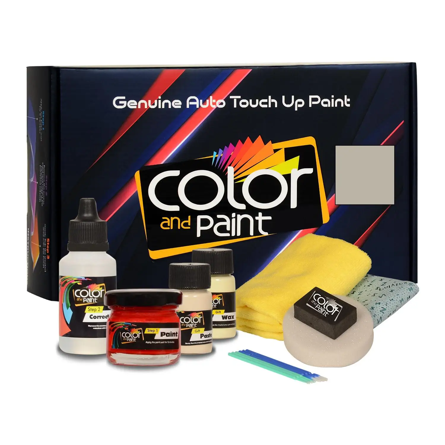 

Color and Paint compatible with Cadillac Automotive Touch Up Paint - PEWTER MET - WA382E - Basic Care