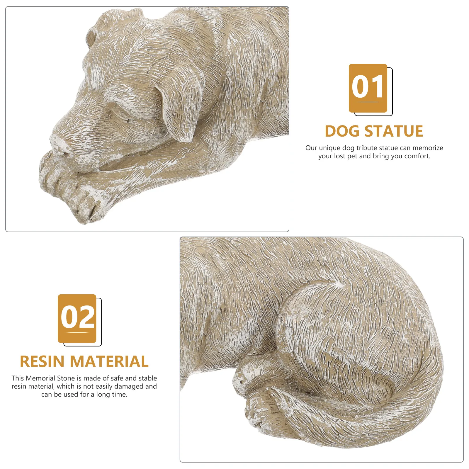 

Pet Memorial Stone Dog Statue Garden Decoration Plaque Remembrance Ornament Grave Marker Outdoor Statues Cemetary Monuments Pet