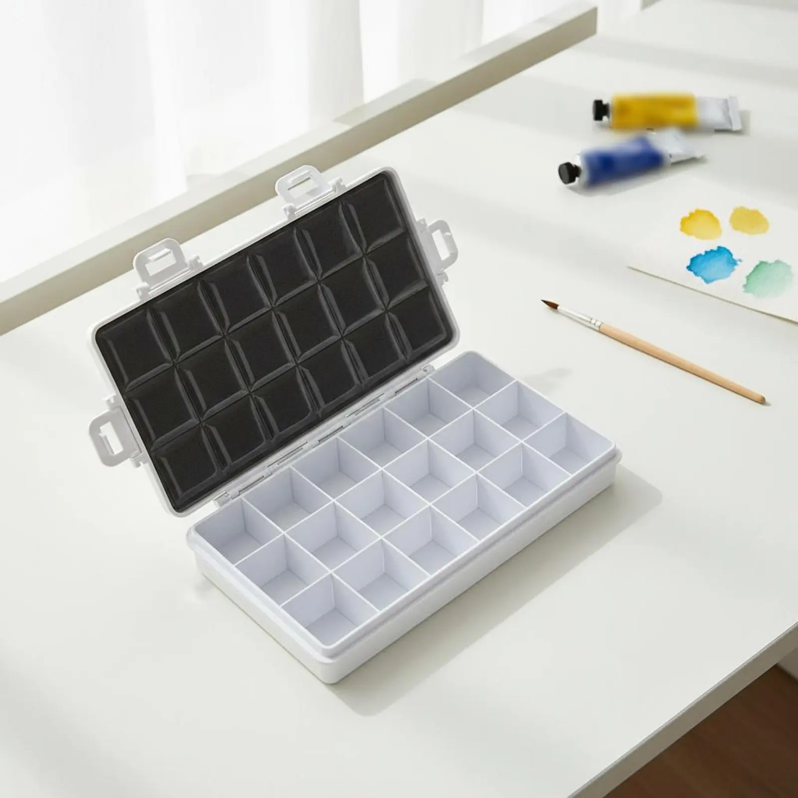 Moisturizing Paint Case Thickened Material Airtight Watercolor Palette Airtight Paint Palette Easy to Clean Pigment Organizer