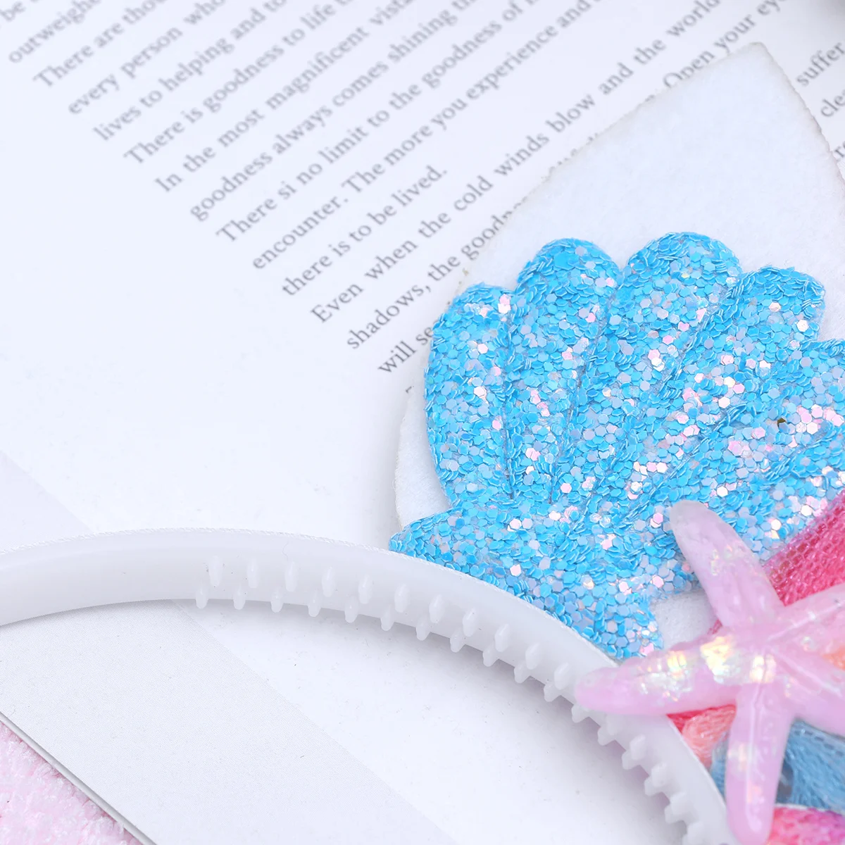 

Mermaid Headband Shell Chiffon Flowers Colorful Hair Hoop Costume Birthday Festival Cosplay Accessory Mermaid Headdress