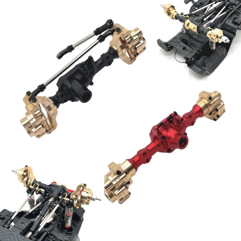 

RC Car Upgrade Brass Counterweight Front and Rear Axle Housing Metal Shell For WLtoys 1/10 104006 104010 104020 104026 Parts