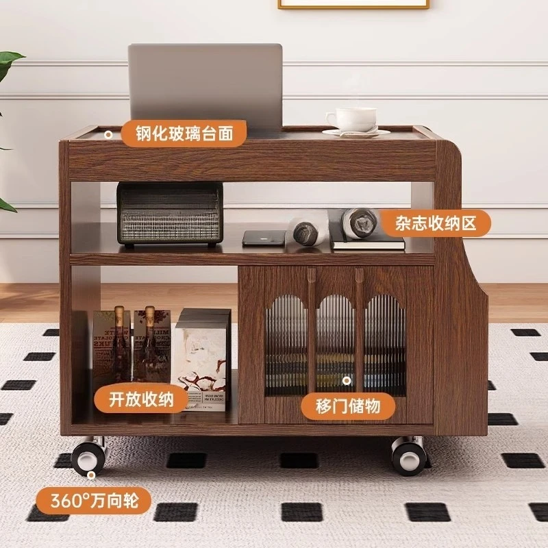 Living room household tea table sofa side cabinet trolley locker
