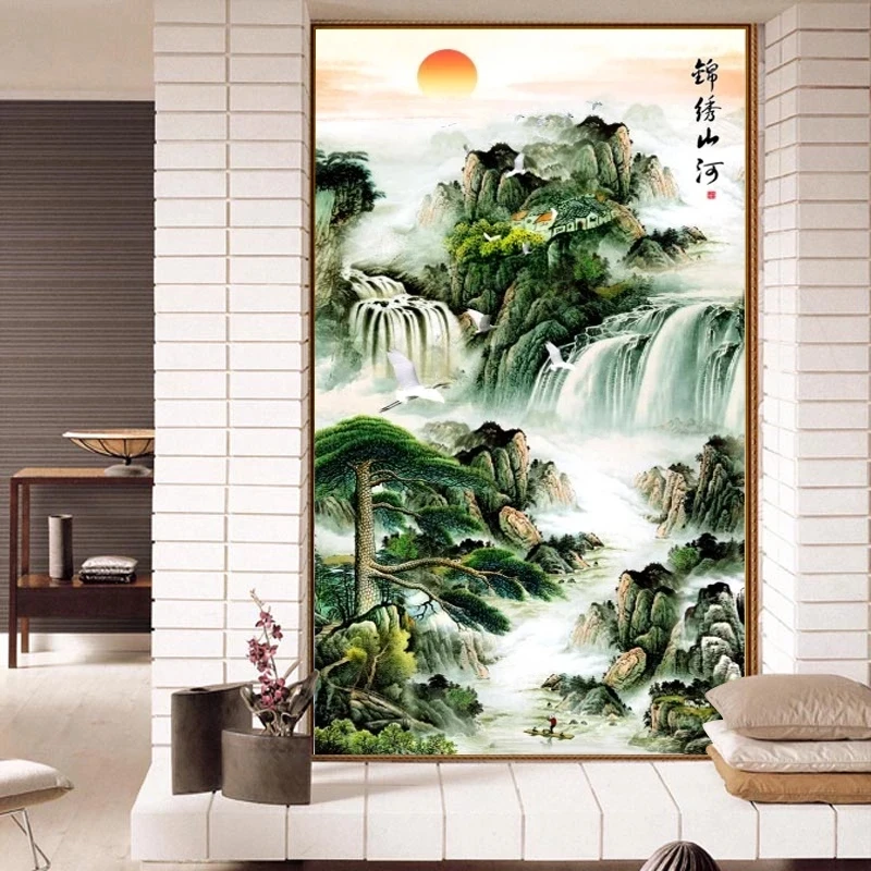 Customized 3D wallpaper Mural corridor aisle Background Decorative painting vertical landscape welcoming pine bedroom restaurant