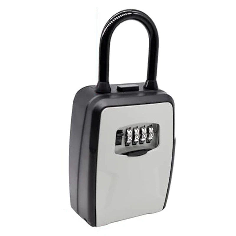 Key Safe Box Wall Mounted Key Lock Safe Box 4 Digit Combination Key Box Code Key Security Box Key Safe Storage Box