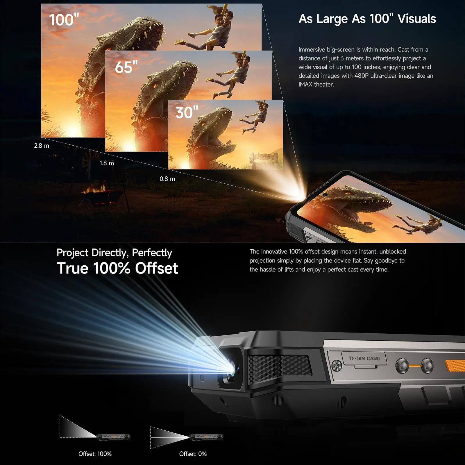 Ulefone Armor 34 Pro 5G AI هاتف متين 32GB + 512GB 25500mAh 6.95 "جهاز عرض مدمج 120 هرتز أندرويد 15 MTK 7300 NFC هاتف ذكي