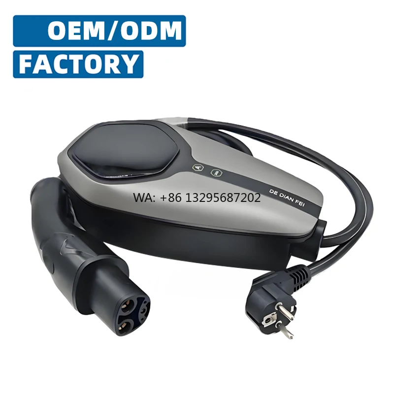 

32A 7KW EVSE Portable EV Charger with Adjustable Screen for EV AC Charging Station NACS Charging Gun Charger