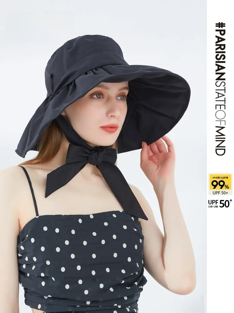 fashionable-elle-women's-summer-sun-hat-with-sash-outdoor-travel-uv-protection-wide-brim-face-covering-casual-style-cotton-hat