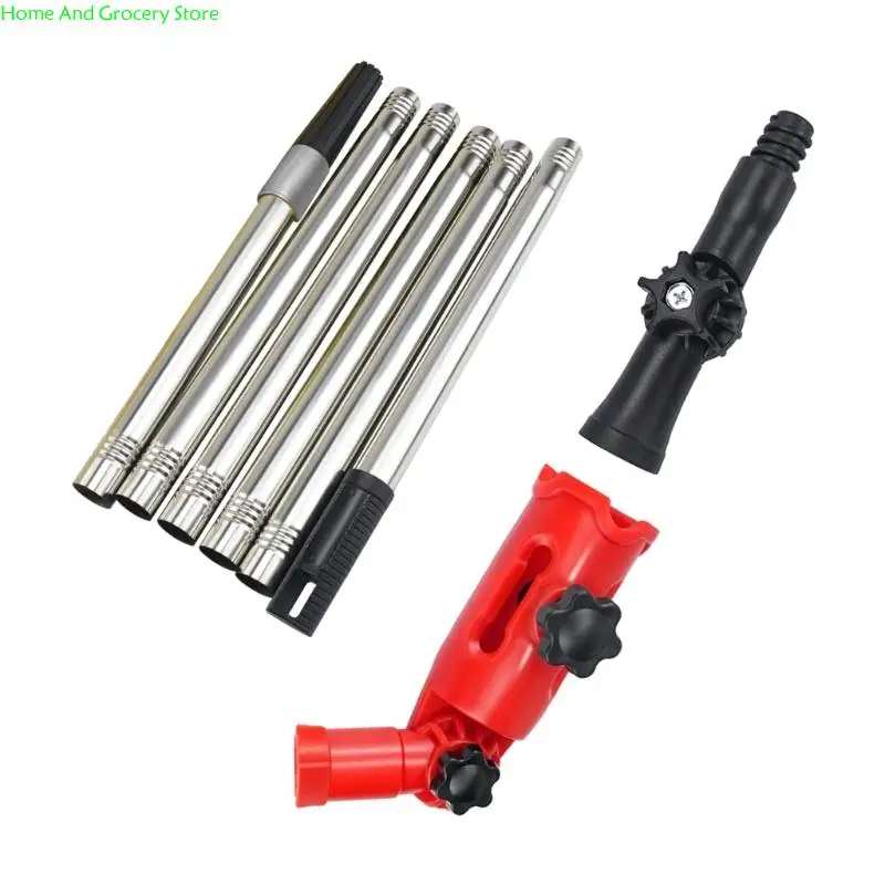 

0XXA Extendable 5.57ft Gutter Cleaning Rotatable Adapters Universal Compatibility Suitable For Outdoor Maintenance