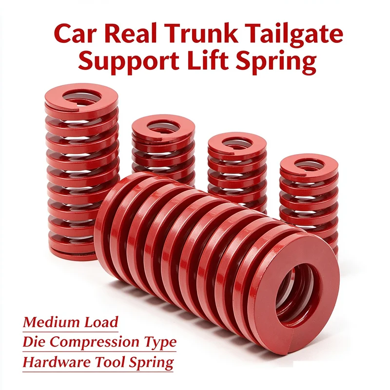 Red Medium Load DieCompression Springs Spiral Stamping Mould Spring For Car Rear Trunk TailgateStrutSupportLift Ba Hardware Tool