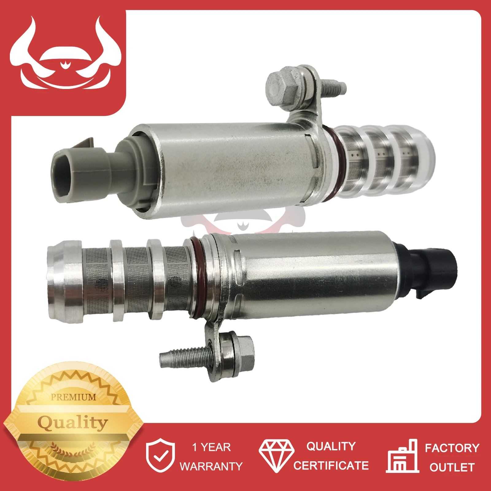 Intake Exhaust VVT Solenoid Pair For Chevy Equinox Malibu HHR GMC Terrain Pontiac G6 2.0L 2.2L 2.4L 12655420 12655421