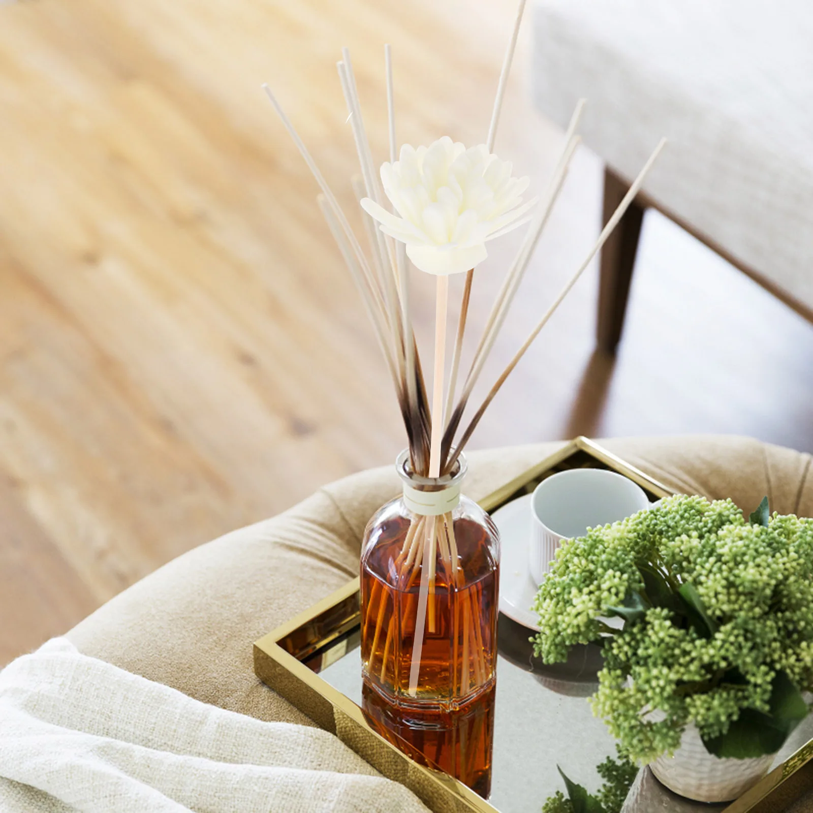 

5pcs Chrysanthemum Aroma Diffuser Reeds 3Mm 20Cm Natural Rattan Reed Sticks For Essential Oil Diffuser Replacement