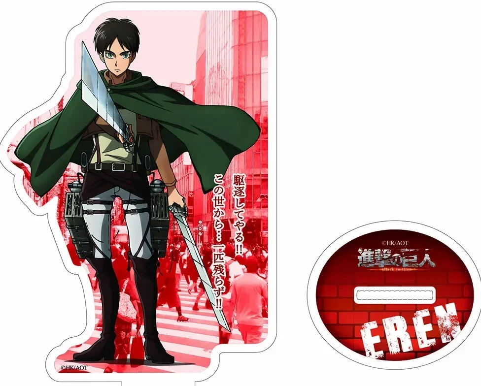 Anime Levi Eren Mikasa Action Figure Pop Acryl Stand Model Plaat Cosplay Speelgoed voor Cadeau