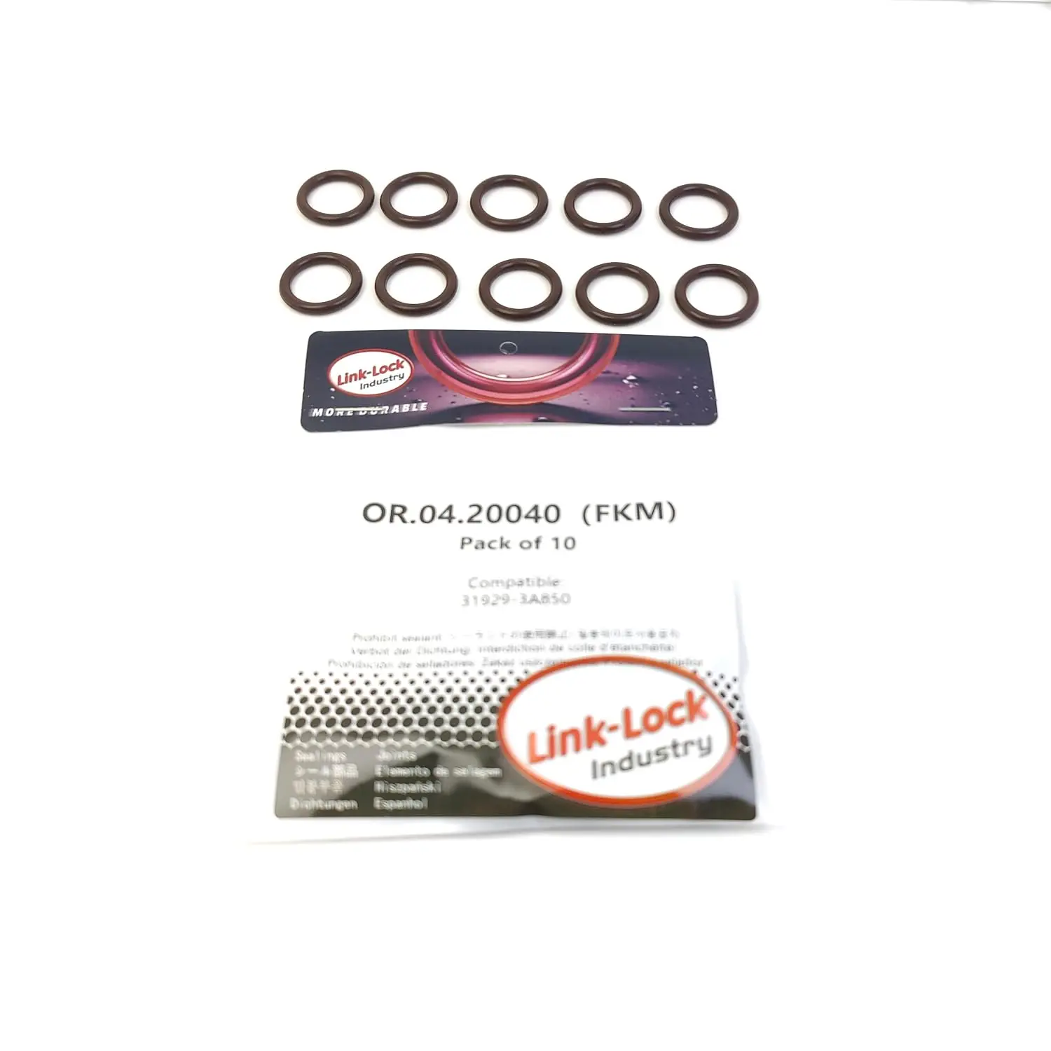 

LINK-LOCK 10PCS OR.04.20040 FKM Viton 15.5×3 Sealing Universal O-Ring Kit 31929-3A850 for HYUNDAI