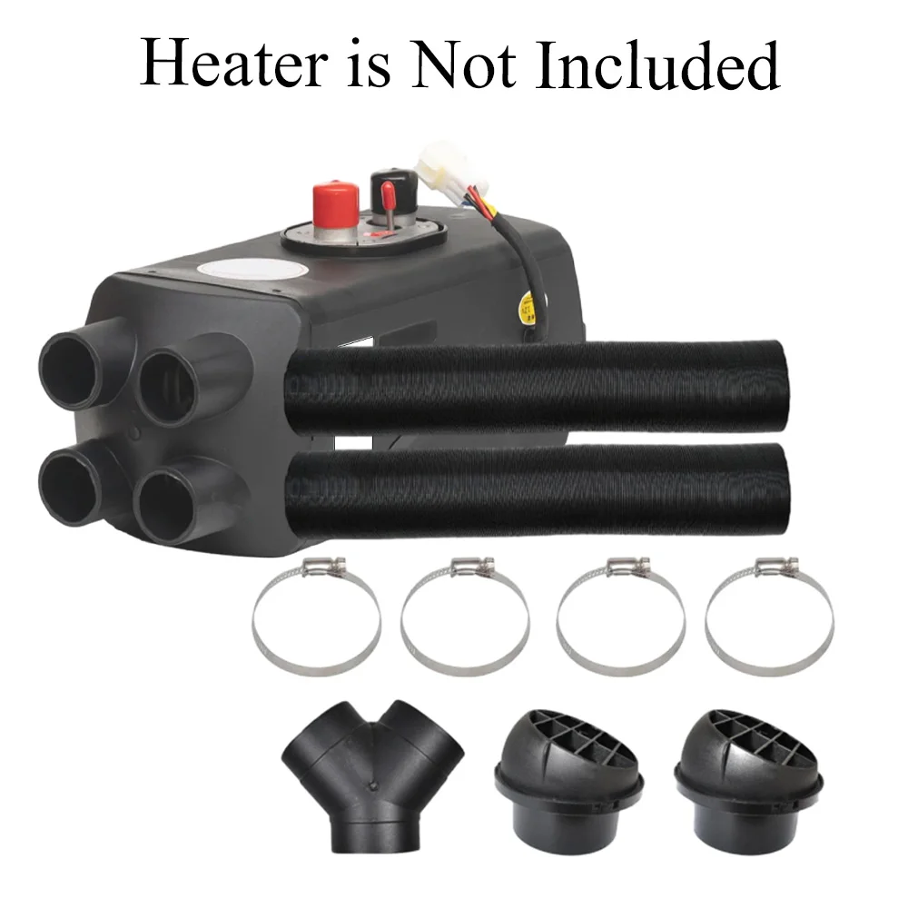

9pcs set Diesel Heater Duct Vent 75mm Diesel Air Car Parking Heater Pipe Ducting Warm Air Vent Outlet Kits Y-Type Duct Connector