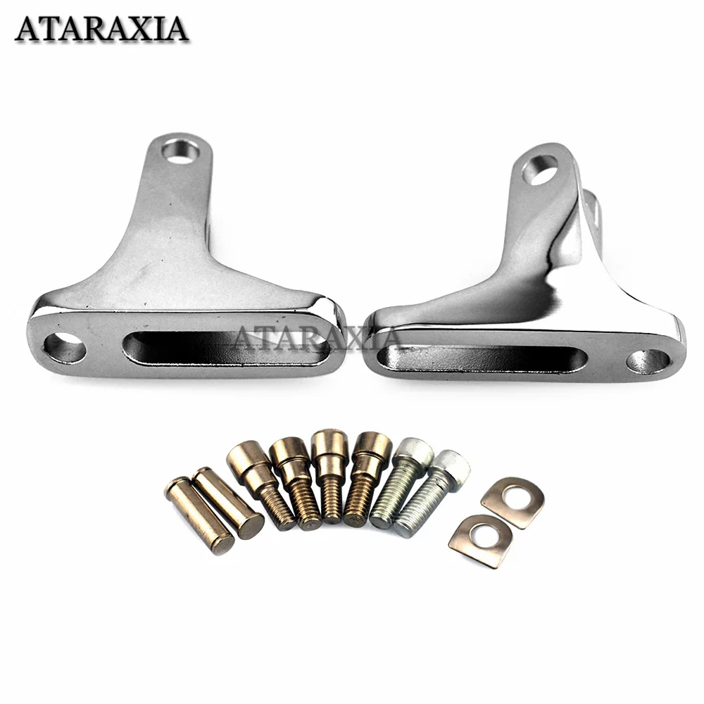 Motorcycle Rear Passenger Footpegs Pegs Mount Footrest For Harley Touring Road King Street Glide 1993-2022 2021  Chrome