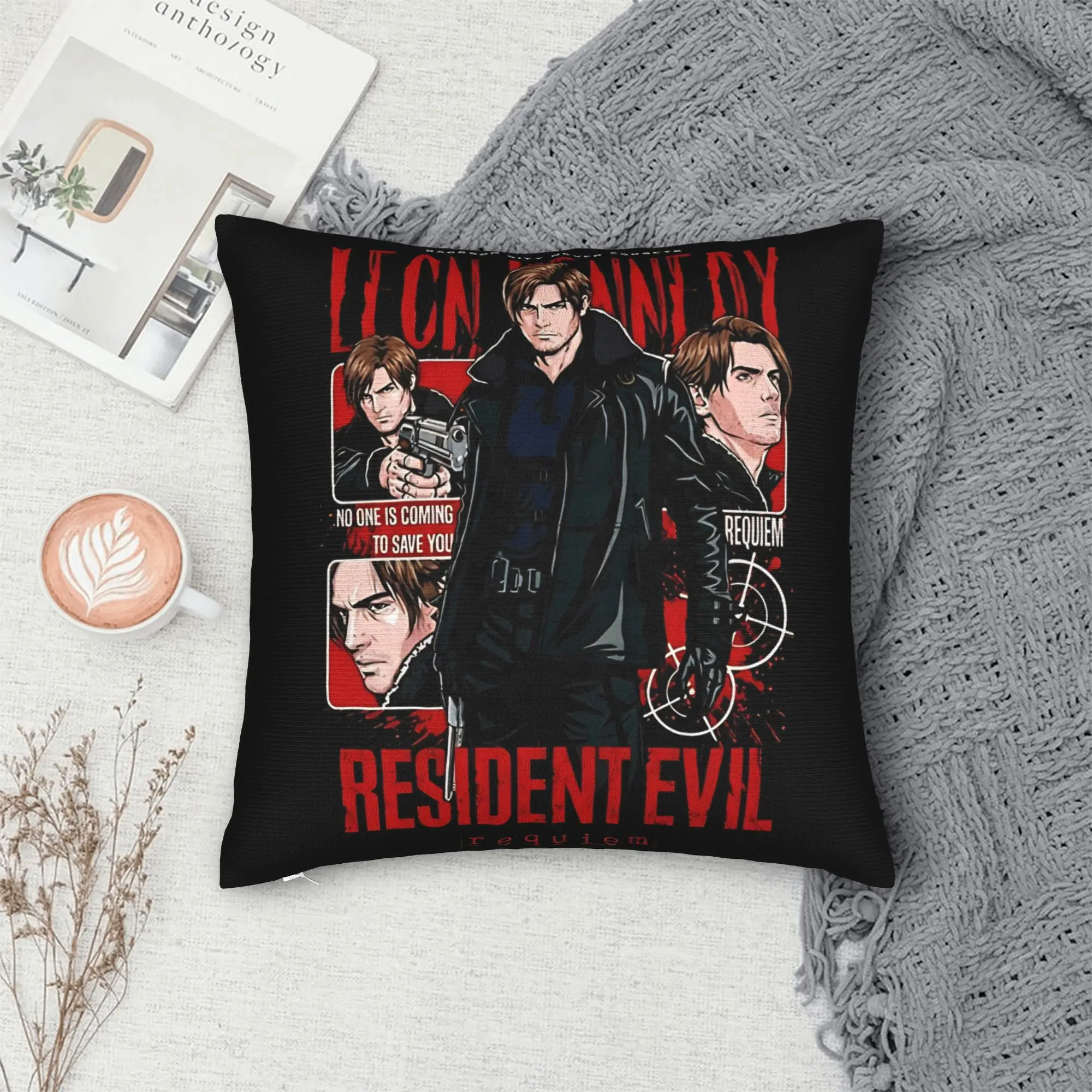 Leon Kennedy Biohazard Residents Evils 9 Requiem Pillowcase Product Cushion Cover  Pillow Covers Car Decor Square Multi-Size