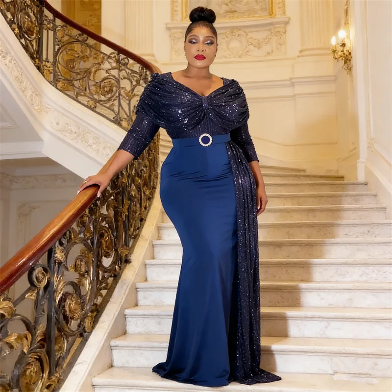 

Новое африканское женское макси-платье 2026 года с пайетками для вечеринок, свадебных подружек, вечерних мероприятий, в стиле Анкара Дашики, элегантное платье-роба