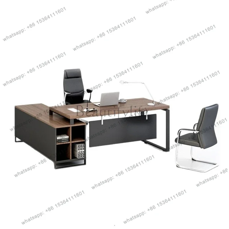 

yj19 Office fashion simple boss table large desk background cabinet