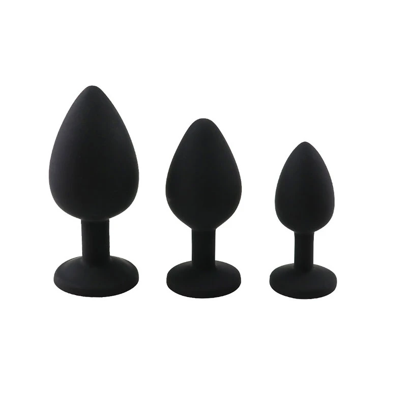 S/M/L 100%Silicone Butt Plug Anal Plugs Unisex Sex Stopper 3 Different Size Adult Toys For Women/Men Anal Trainer For Couples SM