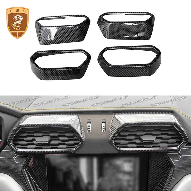 4Pcs Real Carbon Fiber Air Conditioner For Lamborghini Huracan LP610 Air Condition Vent