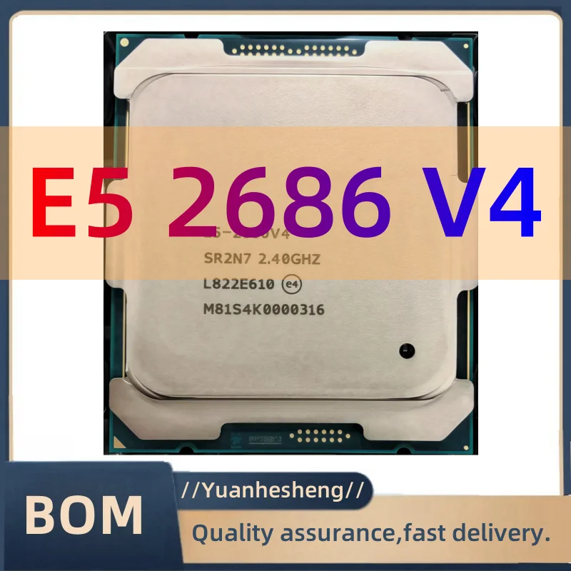 E5 2686 V4 2686V4 2.3GHz 18 Core 145W LGA 2011-3 prosesor CPU